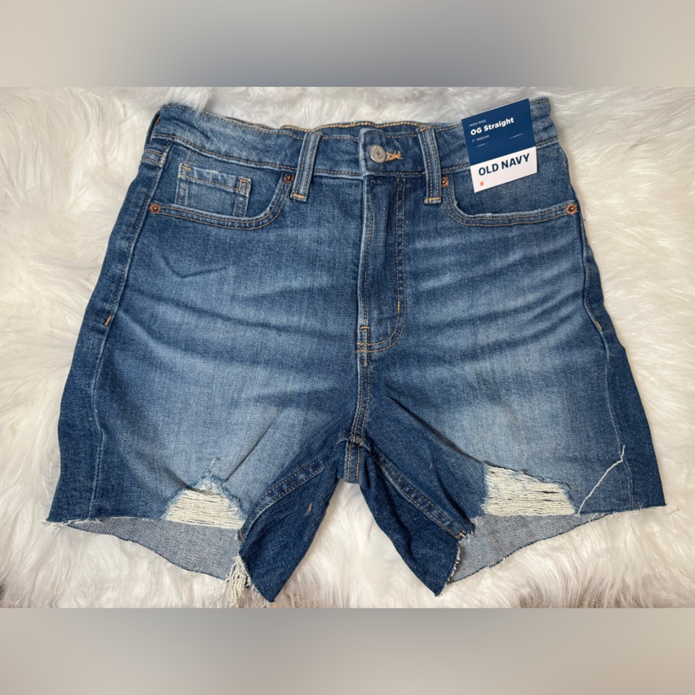 Old Navy Women's High Waist Denim Shorts - Blue